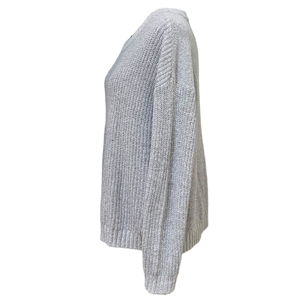 Evri Gray Ribbed Knit Crewneck Pullover Sweater Size 1X Minimalist Cozy - Picture 3 of 8